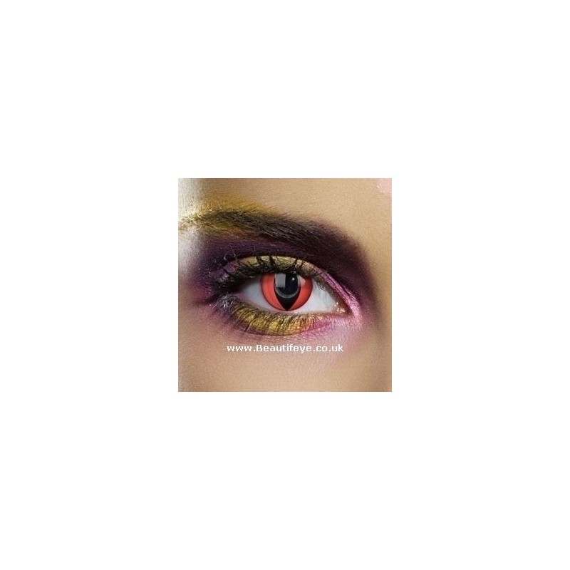 Red Cat Crazy Halloween Contact Lenses