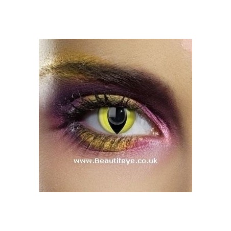 Yellow Cat Eye Feline Halloween Crazy Contact Lenses