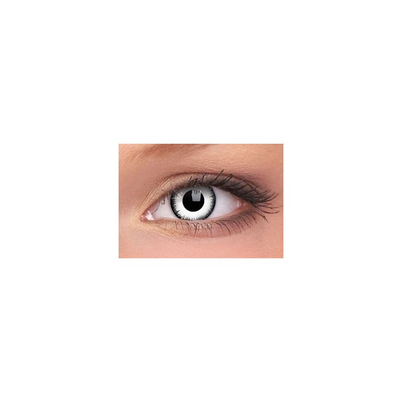 ColourVue Lunatic White And Black Crazy Colour Contact Lenses (90 Day Wear)