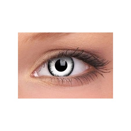 ColourVue Lunatic White And Black Crazy Colour Contact Lenses (90 Day Wear)