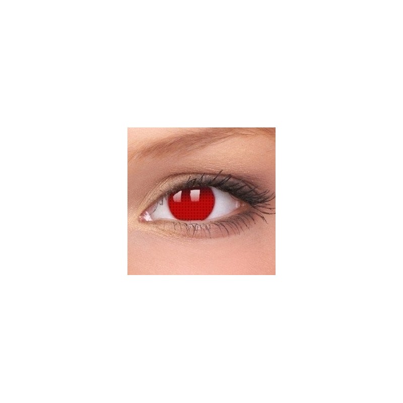 ColourVue Red Screen Mesh Halloween Contact Lenses (1 Year)