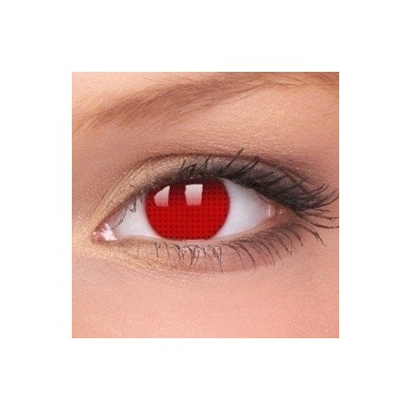 ColourVue Red Screen Mesh Halloween Contact Lenses (1 Year)