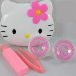 Hello Kitty Linsen-Reiseset, ideal für farbige Kontaktlinsen