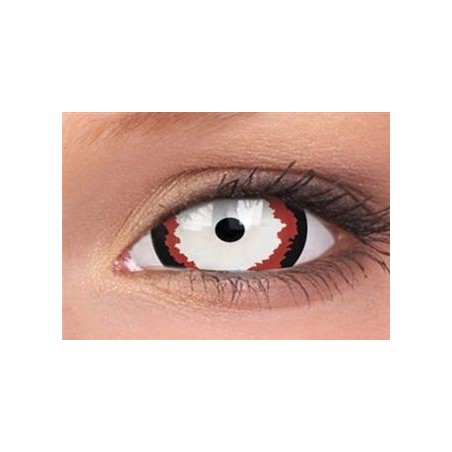 ColourVue Black Red White Minotaur Mini Sclera Coloured Contact Lenses (1 Year)