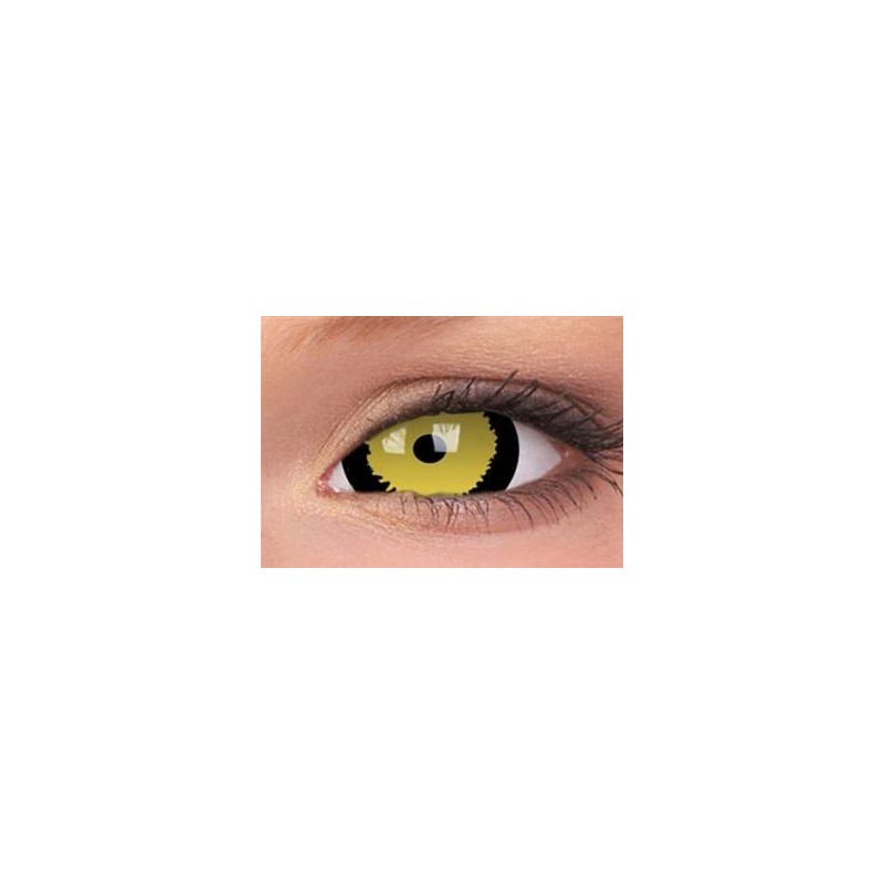 Tigera Yellow Black 17mm Mini Sclera Coloured Contact Lenses (1 Year)