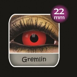 ColourVue Gremlin Schwarze und rote Sclera-Kontaktlinsen für das ganze Auge, 22 mm (6 Monate)