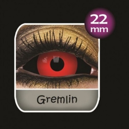 ColourVue Gremlin Black and Red Sclera Full Eye Contact Lenses 22mm (6 Month)