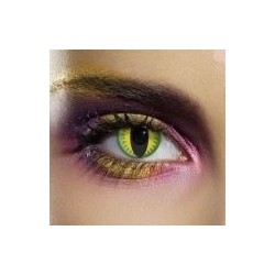 Crazy Green & Yellow Dragons Eye Contact Lenses