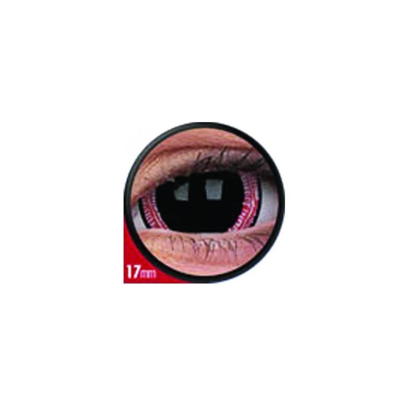 ColourVue Ravenous  Black Red Mini Sclera Coloured Contact Lenses (1 Year)