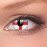 England Flag George Cross Crazy Colour Contact Lenses (1 Year Wear)