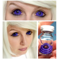 ColourVue Purple Colossus Sclera Full Eye Contact Lenses 22mm (6 Month) & Free Lens Case