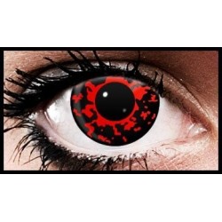 Demoneyez Red Black Lava Devil Crazy Coloured Contact Lenses (90 days)