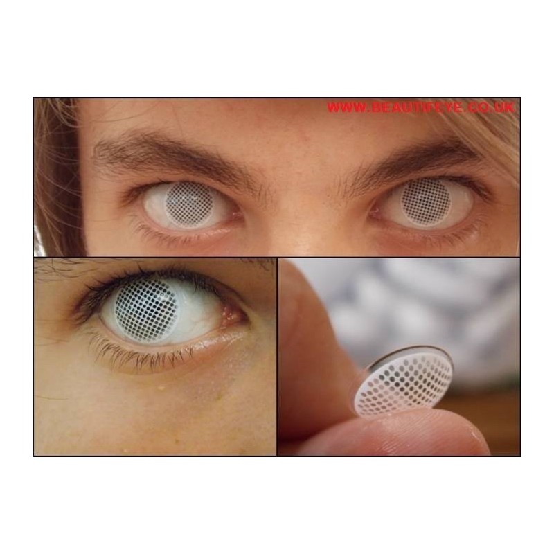 white screen contact lenses