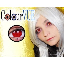 ColourVue Red Screen Mesh Halloween Contact Lenses (1 Year)