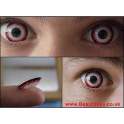 ColourVue Black Red White Minotaur Mini Sclera Coloured Contact Lenses (1 Year)