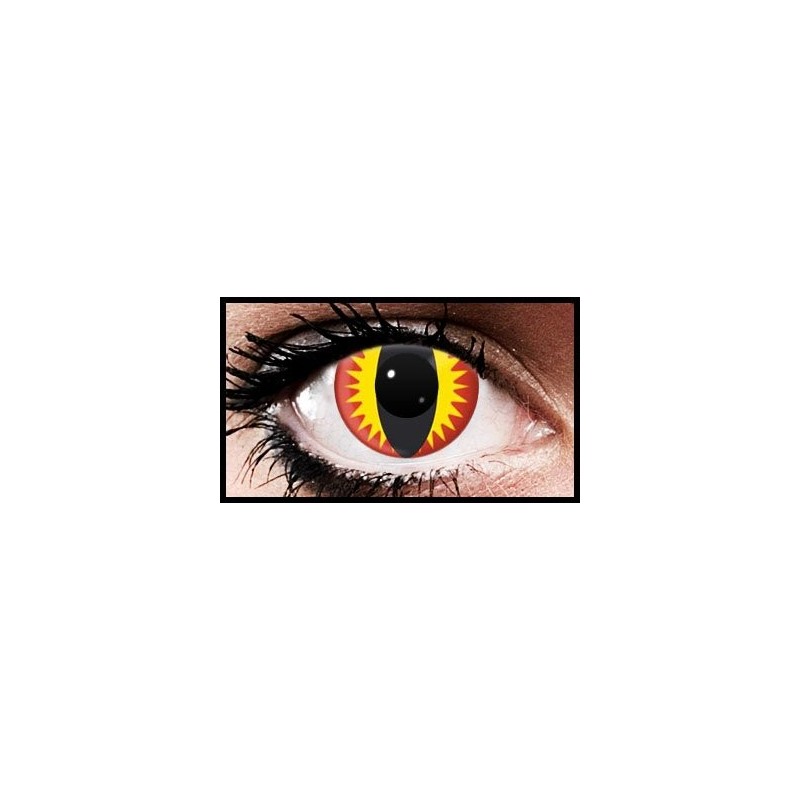 Pheonix Cat Eye Reddish Dragon Crazy Coloured Contact Lenses