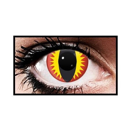 Pheonix Cat Eye Reddish Dragon Crazy Coloured Contact Lenses