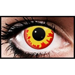 Yellow Red Fire Flame Eyez Crazy Coloured Contact Lenses (90 Days)