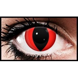 Vampire Eyes Red Cat Crazy Coloured Contact Lenses (90 Day)