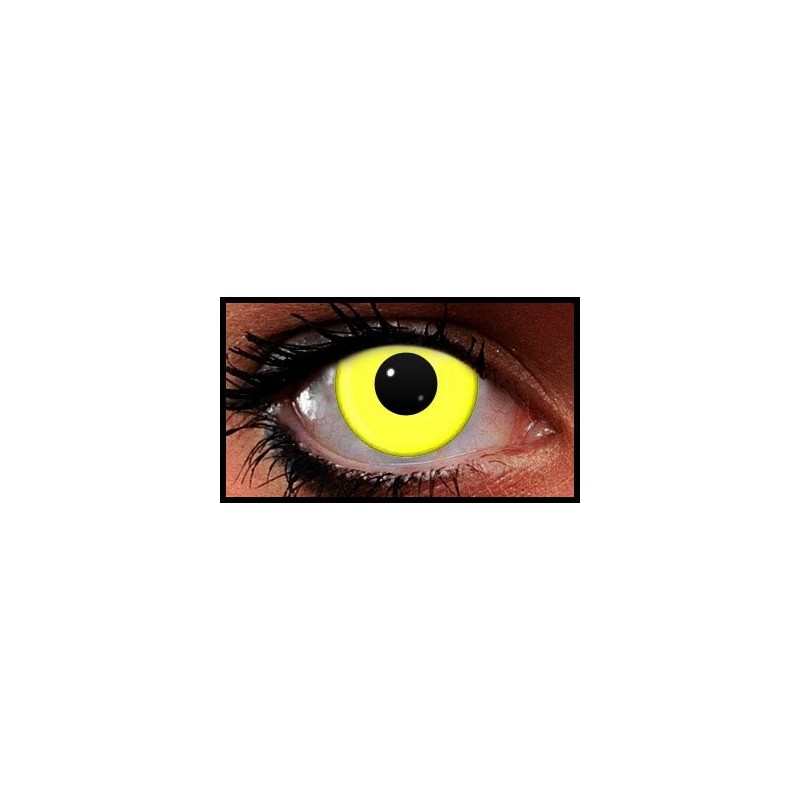 Yellow UV Reactive Crazy Coloured Contact Lenses (90 Day)