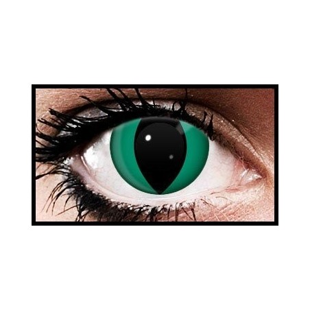 Green Cat Feline Crazy Coloured Contact Lenses (90 Day Lenses)