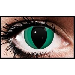 Green Cat Feline Crazy Coloured Contact Lenses (90 Day Lenses)