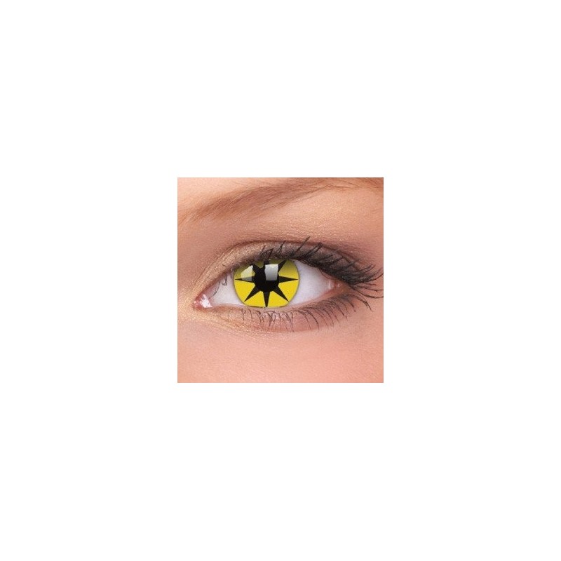 ColourVue Yellow Star Crazy Colour Contact Lenses (3 Month Wear)