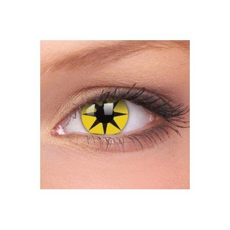 ColourVue Yellow Star Crazy Colour Contact Lenses (3 Month Wear)