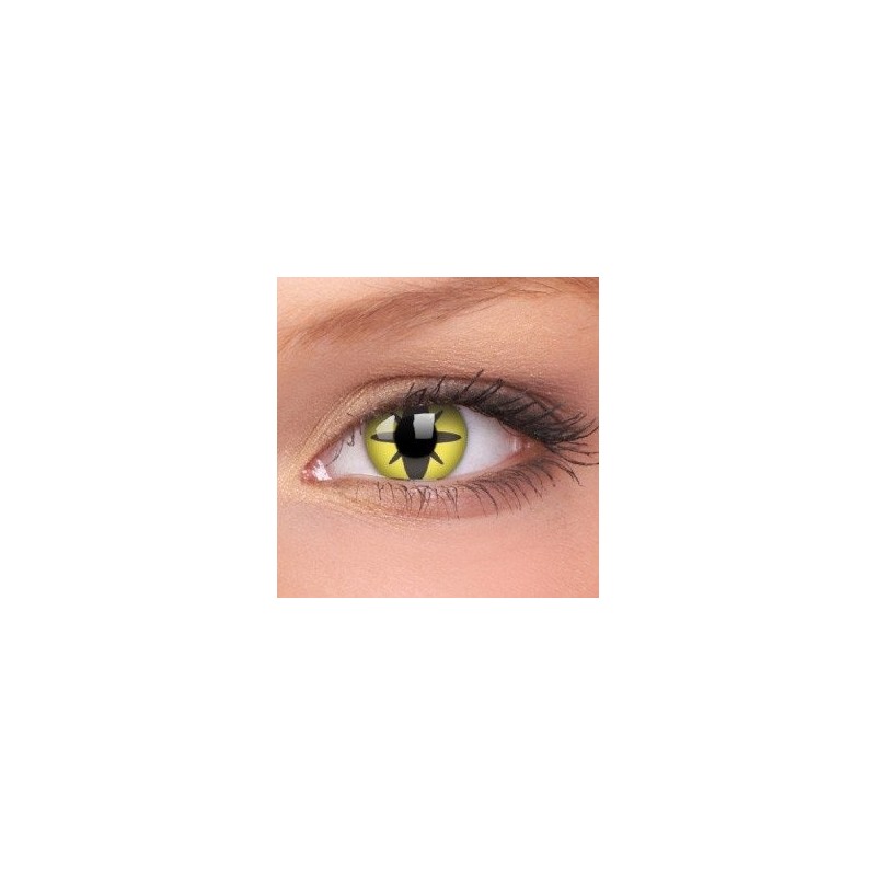 Yellow Flower Crazy Colour Contact Lenses (1 Year Wear)