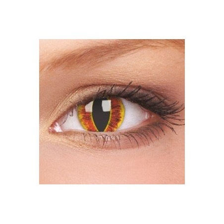 ColourVue Saurons Eye Dragon Reptile Red Orange Crazy Colour Contact Lenses (90 Day Wear)