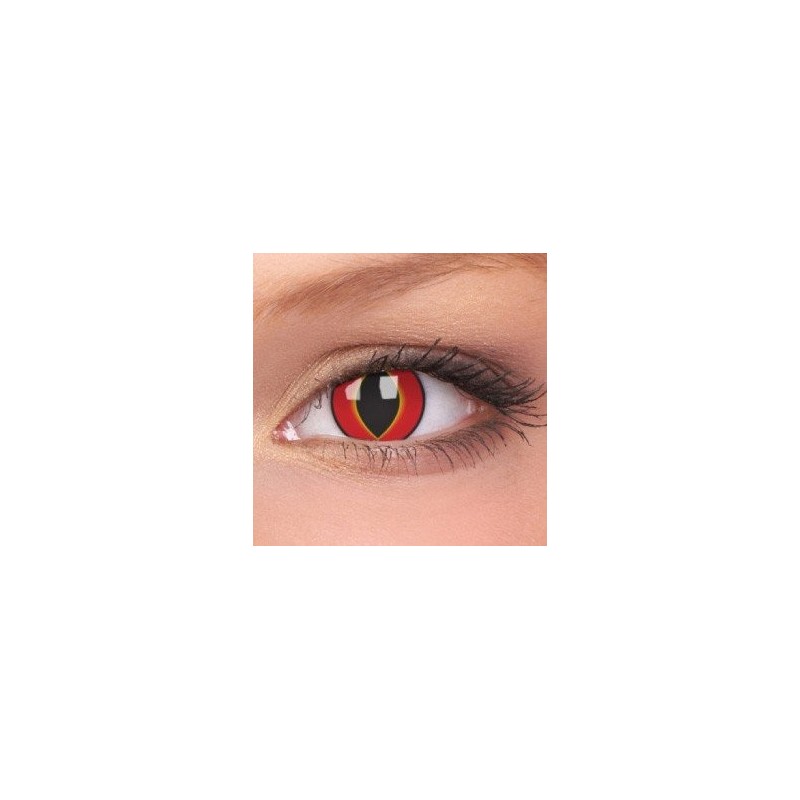 Red Mad Frog Reptile Crazy Colour Contact Lenses (1 Year Wear)