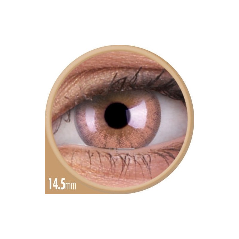 ColourVUE Cheerful Foamy Beige Hazel Brown Coloured Contact Lenses