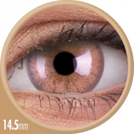 ColourVUE Cheerful Foamy Beige Hazel Brown Coloured Contact Lenses