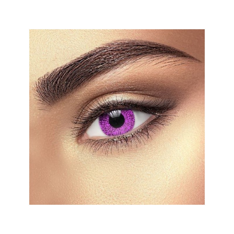 Eye Fusion Violet Purple 1 Tone Coloured Contact Lenses