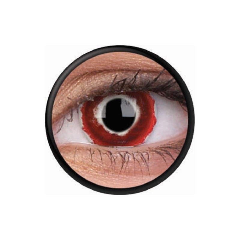 ColourVue Hellblazer Red And White Blood Crazy Colour Contact Lenses (3 Month Wear)