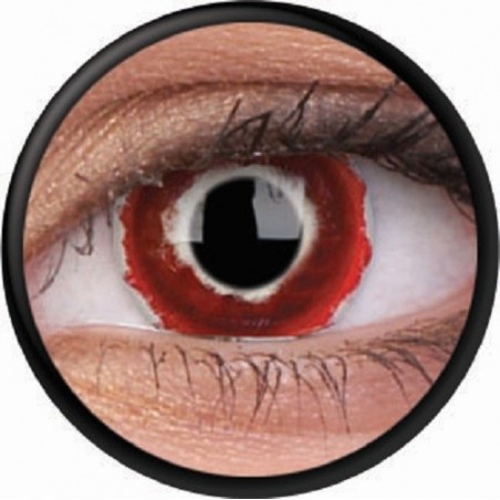 ColourVue Hellblazer Red And White Blood Crazy Colour Contact Lenses (3 Month Wear)