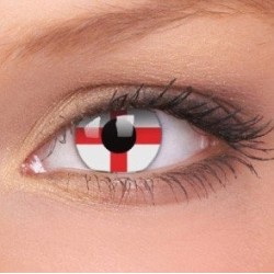 Kontaktlinsen Crazy Colour mit englischer Flagge und George Cross (1 Jahr Tragedauer)