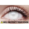 ColourVUE Blind White (Pupil Cover)Crazy Colour Contact Lenses (3 Month Wear)