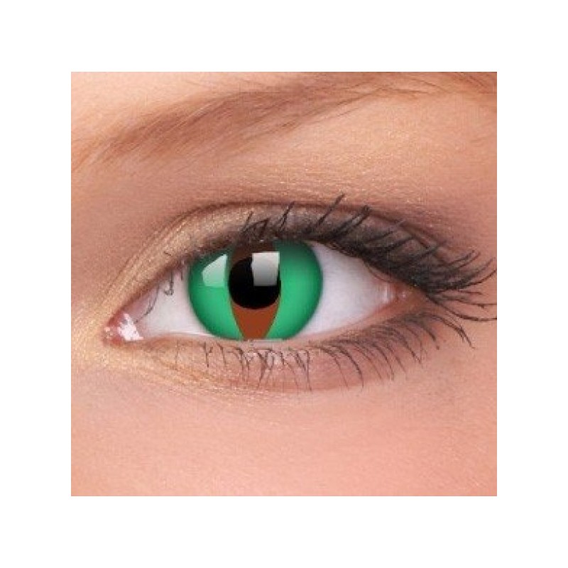 Green & Red Reptile Snake Eye Crazy Cobra Contact Lenses