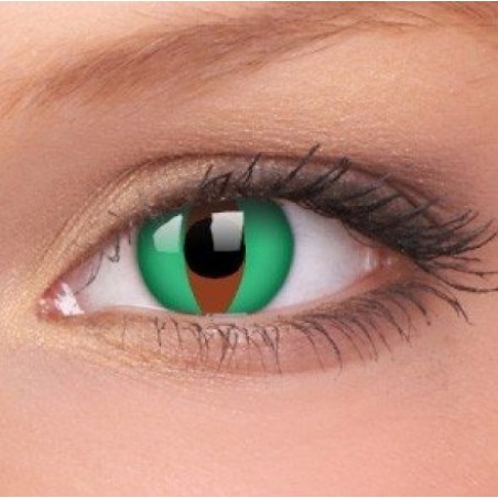 Green & Red Reptile Snake Eye Crazy Cobra Contact Lenses