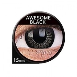 ColourVUE Awesome Black Big Eye Coloured Contact Lenses (90 Day)