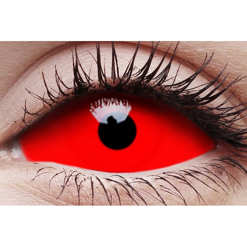 ColourVue Red Cyclop Sclera Full Eye Contact Lenses 22mm (6 Month) & Free Lens Case