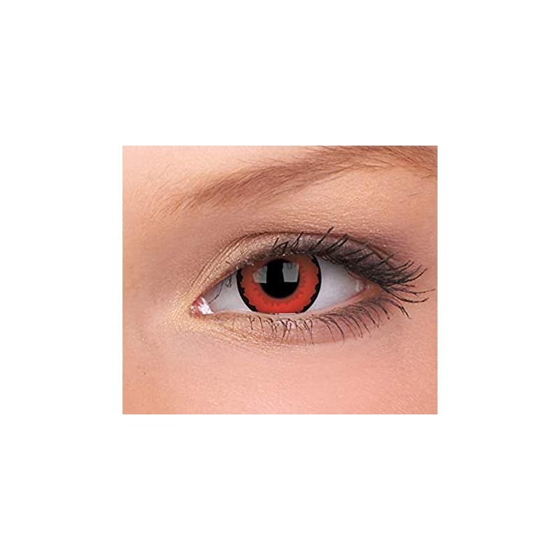 ColourVue Zarathos Red And Black Vampire Eye Crazy Contact Lenses (1 Year Wear)