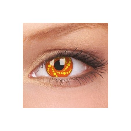 Energy Orange And Yellow Crazy Colour Contact Lenses (1 Year Wear)