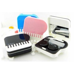 White Piano Design Contact Lens Storage Soaking Travel Kit