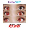 ColourVUE 1 Day Use Red Devil Block Halloween Coloured Contact Lenses