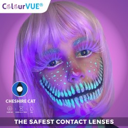 Cat Eye Blue Crazy Colour Contact Lenses (1 Year Wear)