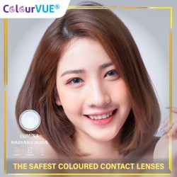 ColourVUE Lumina Radiant Aqua Blue Natural Vibrant Coloured Contact Lenses (90 Day)