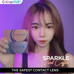 ColourVUE Sparkle Iced Coffee Brown Big Eye Lenses