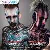 ColourVue Sabretooth Black Sclera Kontaktlinsen für das ganze Auge, 22 mm (6 Monate) und kostenloser Linsenbehälter